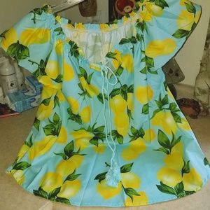 Brand New Off The Shoulder Lemon Drop Top